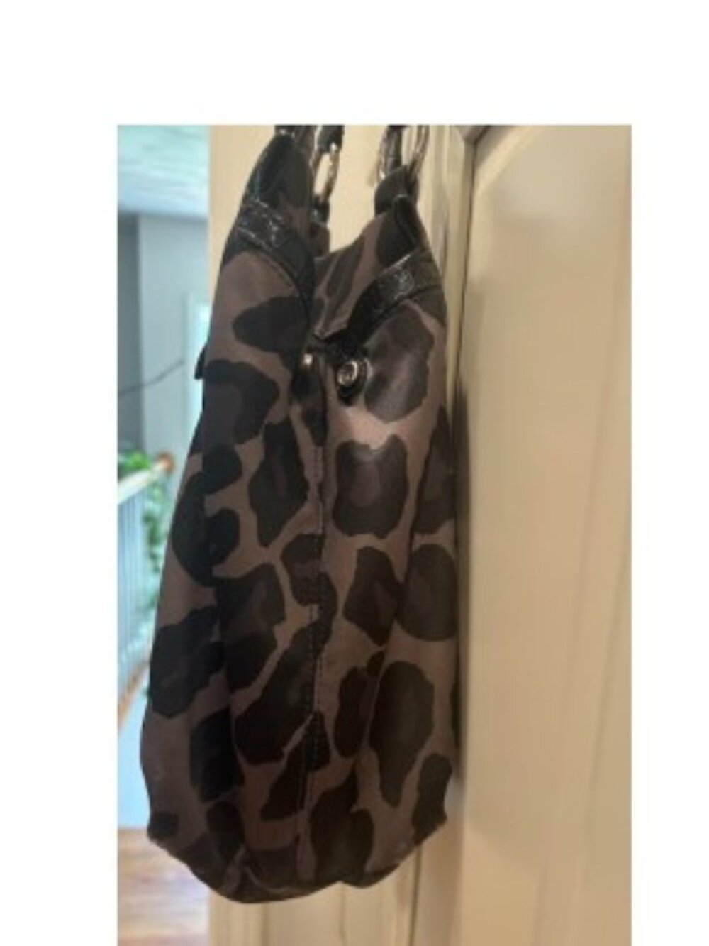 Coach Black and Grey Leopard Print Shoulder Bag - Picture 3 of 7